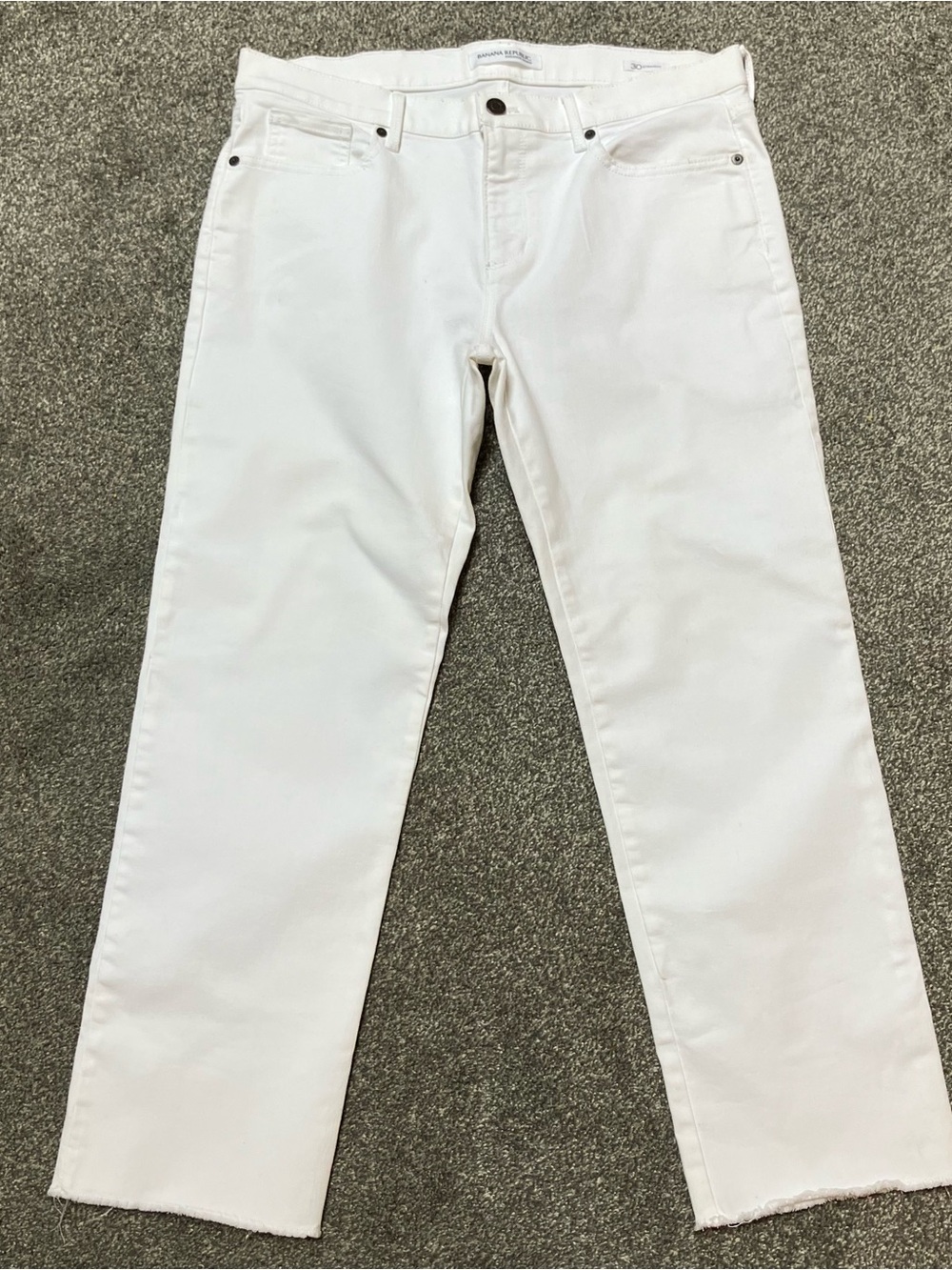 Banana Republic Sz 30 Women’s White Crop Straight Jeans